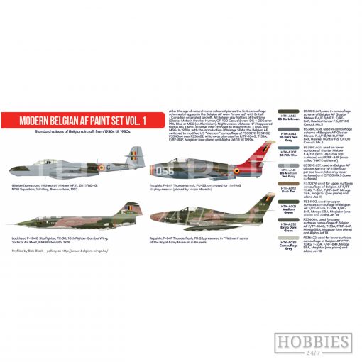 Modern Belgium Air Force Vol.1 Hataka Modern Aviation Paint Set Picture 2