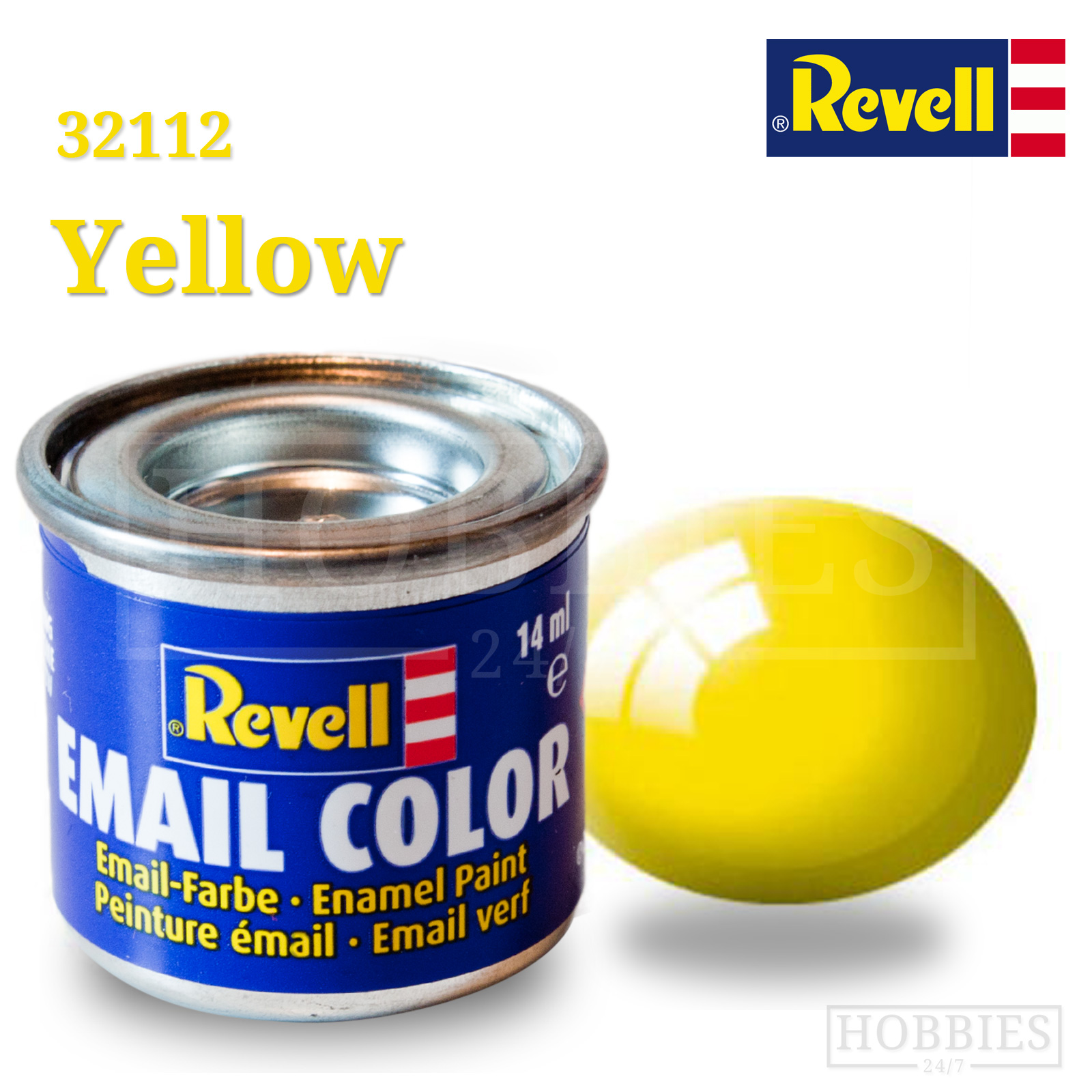 Gloss 12 Yellow Revell Enamel 14ml Tin Hobbies247 Online Model Shop
