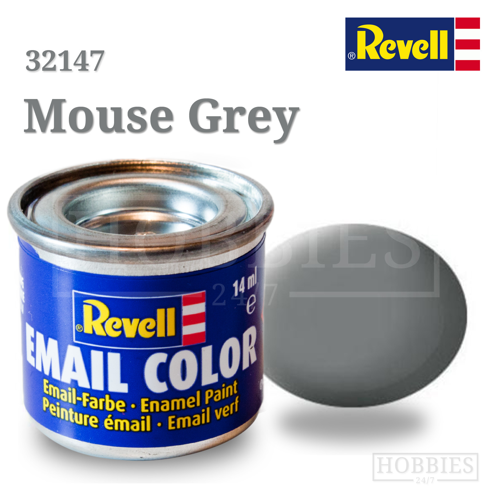 Mat 47 Mouse Grey Revell Enamel 14ml Tin Hobbies247 Online Model Shop