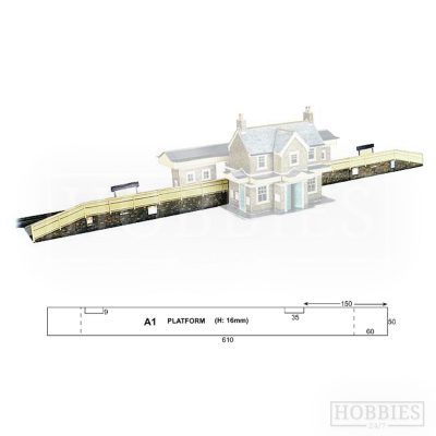 A1 Station Platform Superquick Model Building Card Kit