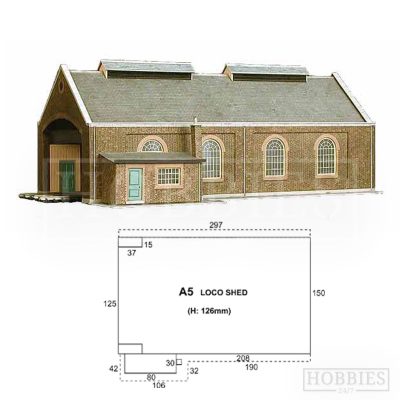 A5 Two Road Locomtive Shed Superquick Card Kit