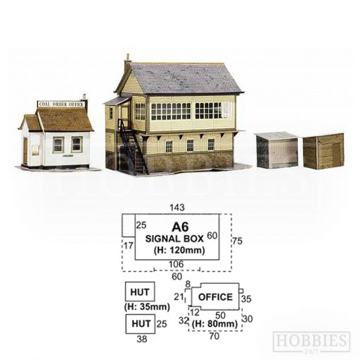 A6 Signal Box, Coal Order Office, Huts Shed Superquick Card Kit