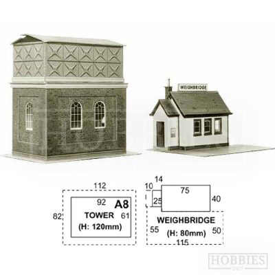 A8 Water Tower and Weigh House Superquick Card Kit