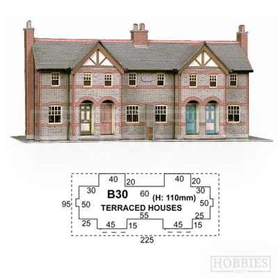 B30 Four Terraced Houses Superquick Card Kit