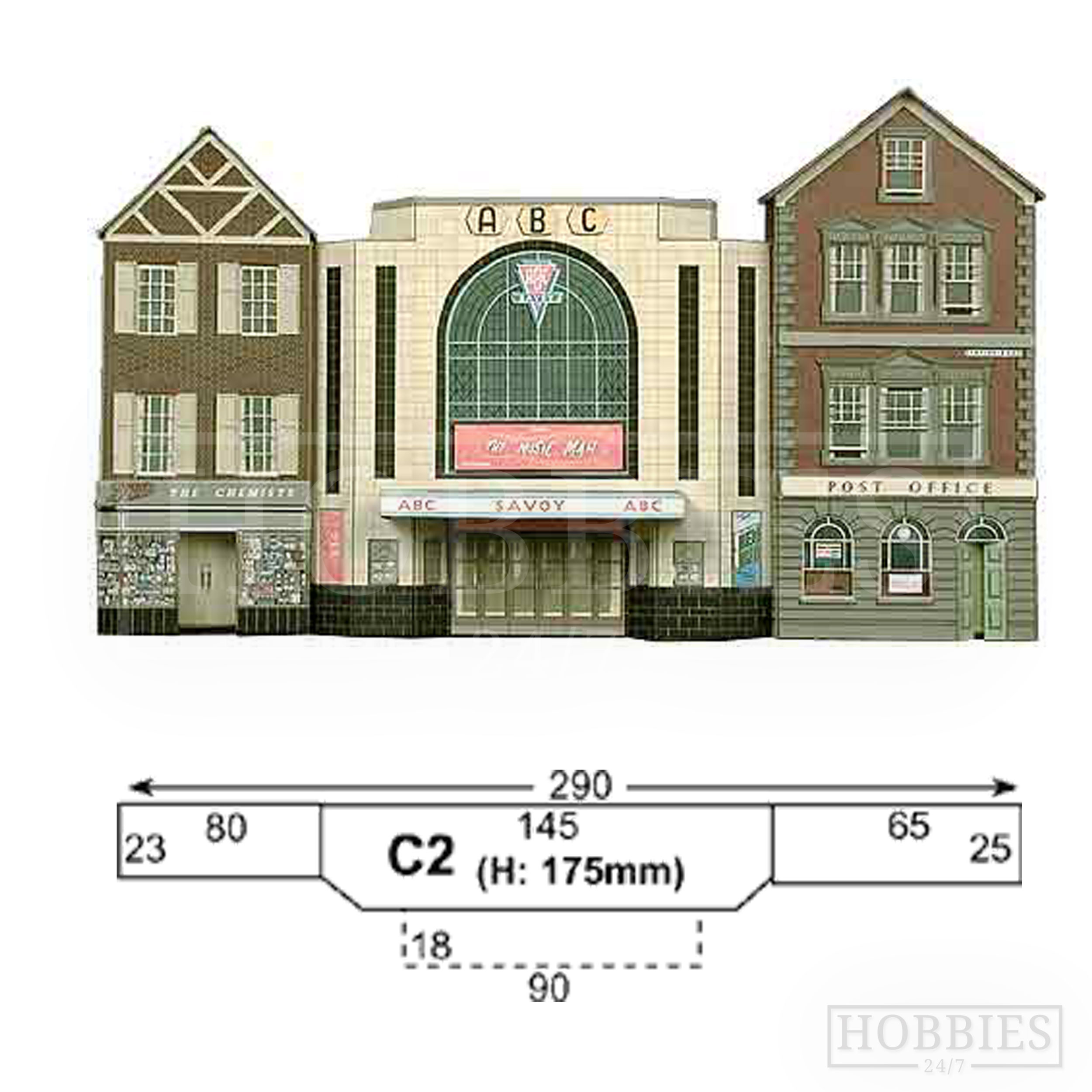 Superquick 1/72 Cinema Post Office & Shop # C2 