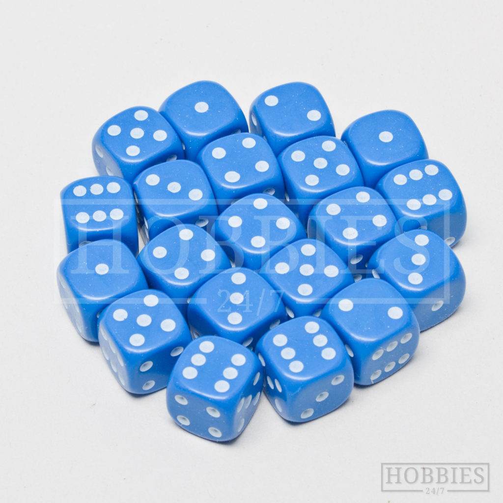Blue 12mm Six Sided Dice D6 Hobbies 24/7 Online Model Shop