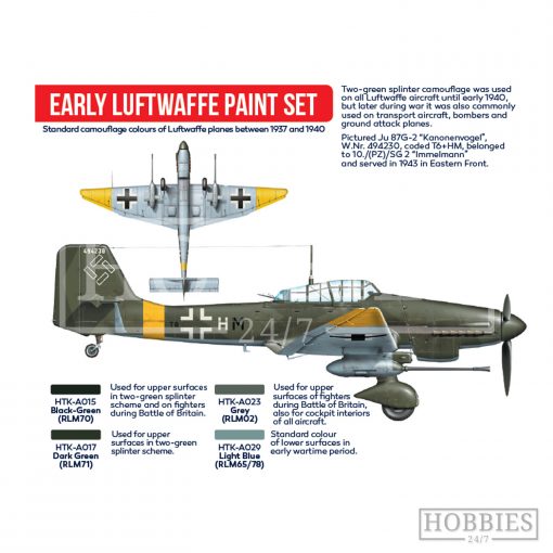 Hataka Early Luftwaffe WWII Paint Set Picture 2