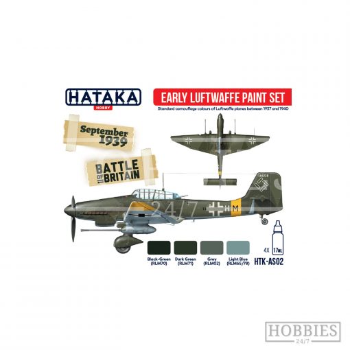 Hataka Early Luftwaffe WWII Paint Set Picture 3