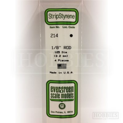 Evergreen Styrene Rod EG214 3.2mm
