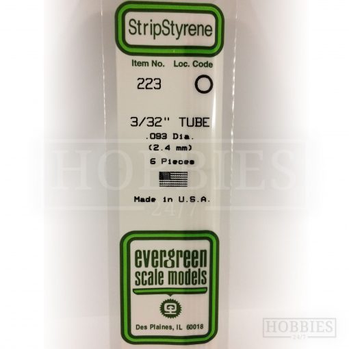 Evergreen Styrene Tube EG223 2.4mm