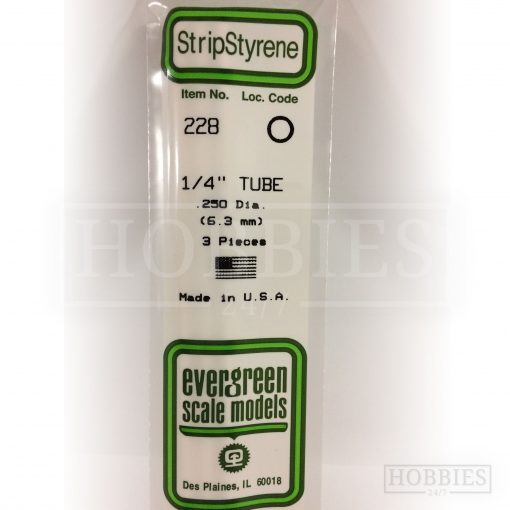 Evergreen Styrene Tube EG228 6.3mm