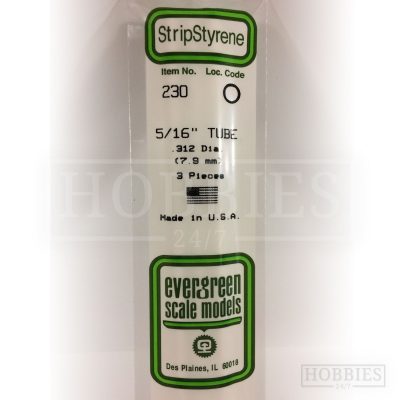 Evergreen Styrene Tube EG230 7.9mm