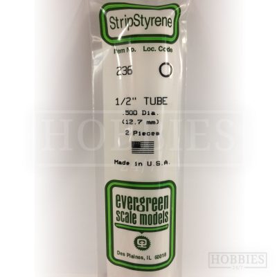 Evergreen Styrene Tube EG236 12.7mm