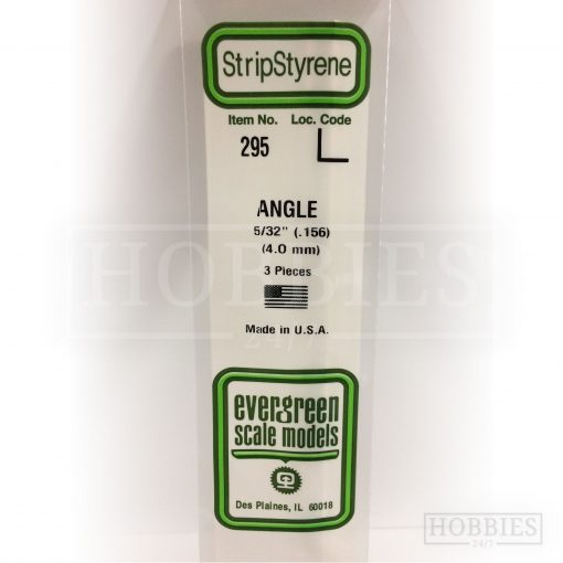 Evergreen Styrene Angle EG295 4mm