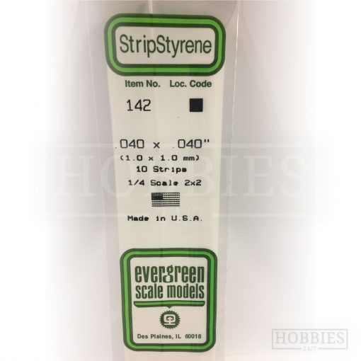 Evergreen Styrene Strip EG142 1x1mm