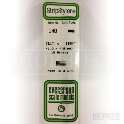 Evergreen Styrene Strip EG148 1x4.8mm