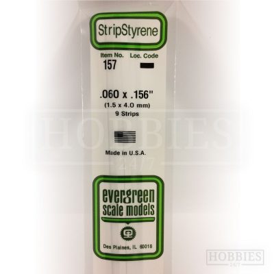 Evergreen Styrene Strip EG157 1.5x4mm