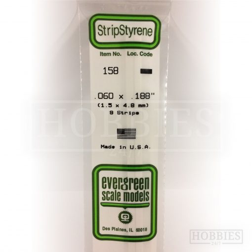 Evergreen Styrene Strip EG158 1.5x4.8mm
