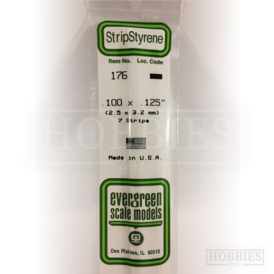 Evergreen Styrene Strip EG176 2.5x3.2mm