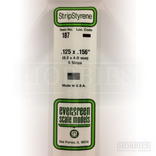 Evergreen Styrene Strip EG187 3.2x4mm