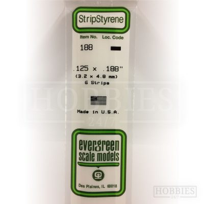 Evergreen Styrene Strip EG188 3.2x4.8mm
