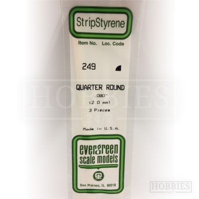 Evergreen Styrene Quarter Round EG249 2.0mm