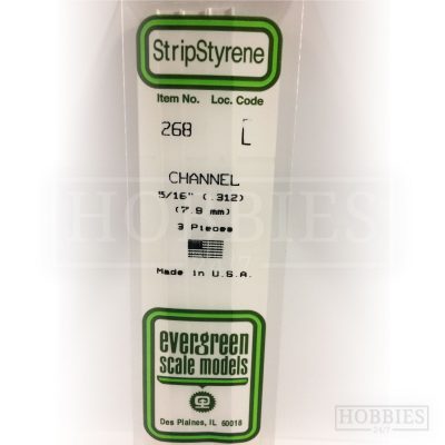 Evergreen Styrene Channel EG268 7.9mm