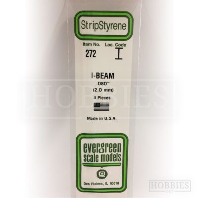 Evergreen Styrene I-Beam EG272 2mm
