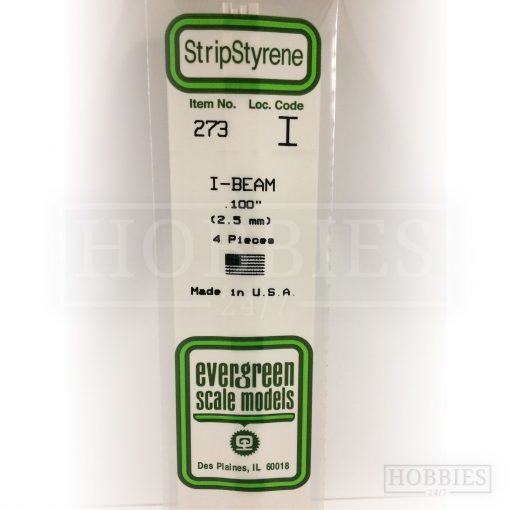 Evergreen Styrene I-Beam EG273 2.5mm
