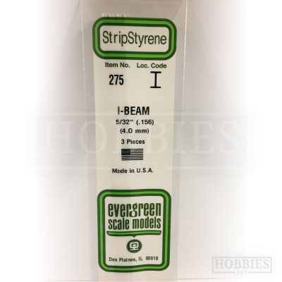 Evergreen Styrene I-Beam EG275 4mm