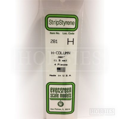 Evergreen Styrene H-Column EG281 1.5mm