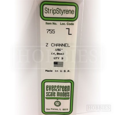 Evergreen Styrene Z-Channel EG755 4.0mm