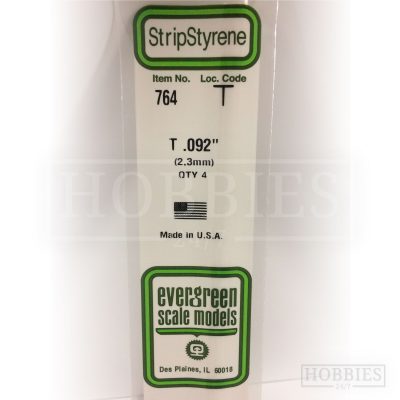 Evergreen Styrene T-Column EG764 2.3mm
