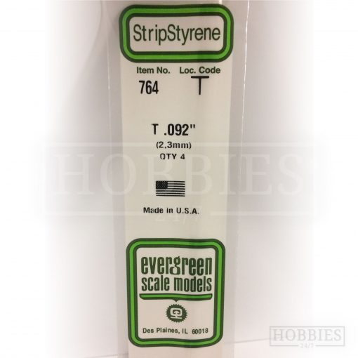 Evergreen Styrene T-Column EG764 2.3mm