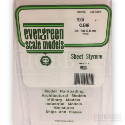 Evergreen 15X30cm Clear Sheet 0.13mm 8.1mm