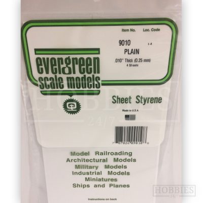 Evergreen 15X30cm White Sheet 0.25mm 8.1mm
