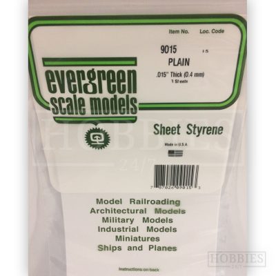 Evergreen 15X30cm White Sheet 0.4mm 8.1mm