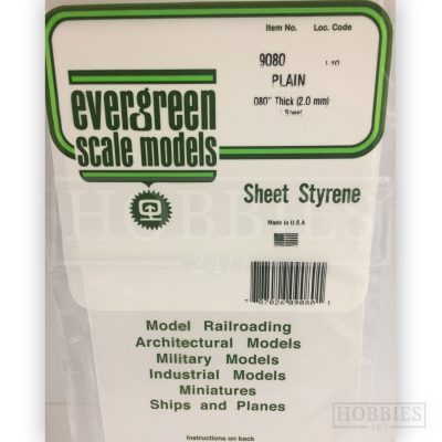 Evergreen 15X30cm White Sheet 2mm 8.1mm