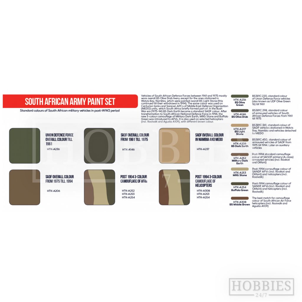 Hataka South African Army Paint Set Hobbies247 Online Model Shop