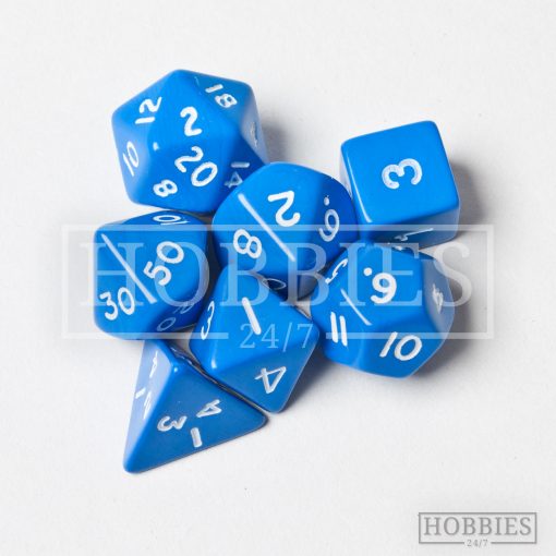 Blue Polyhedron Dice Set