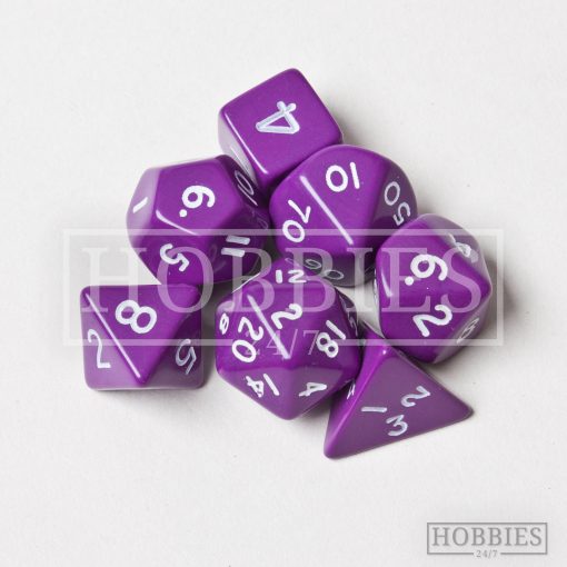 Purple Polyhedron Dice Set
