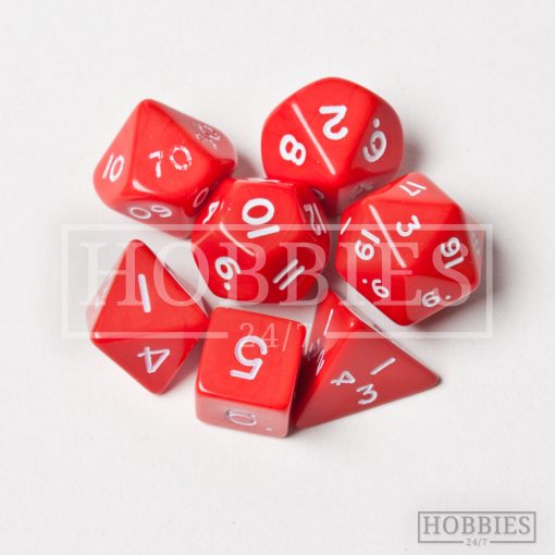 Red Polyhedron Dice Set