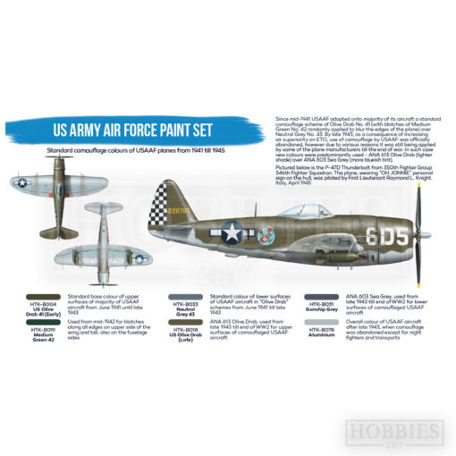 Hataka US Army Air Force Paint Set - Blue Line Picture 2