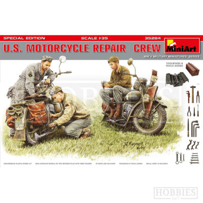 Miniart Us Motorcycle Repair Crew 1/35