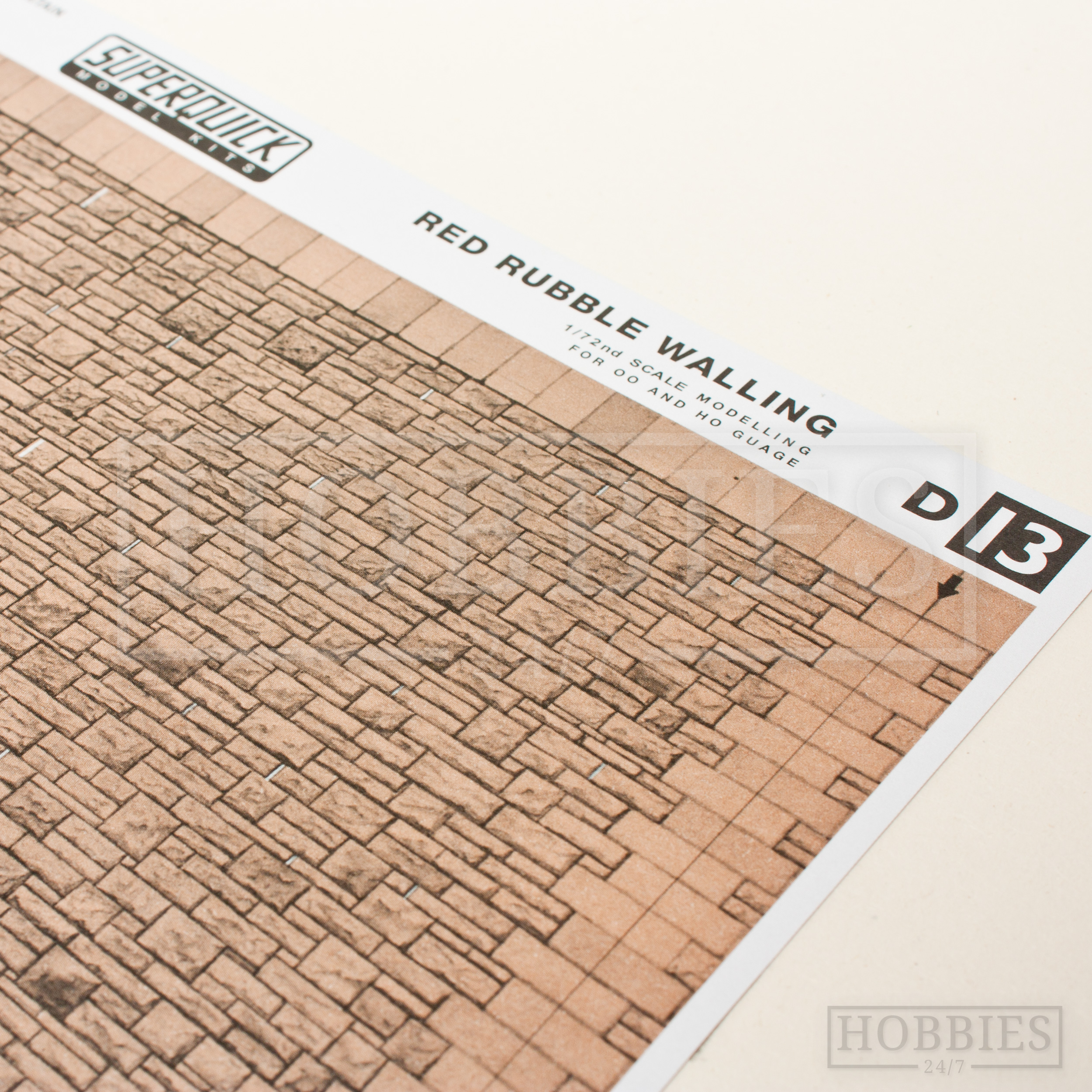 D13 Red Rubble Walling Superquick Printed Paper