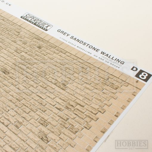 D8 Grey Sandstone Ashlar Walling Superquick Printed Paper