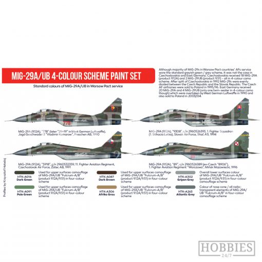 Hataka Mig 29A Ub 4 Colour Scheme Paint Set Paint Set Picture 2