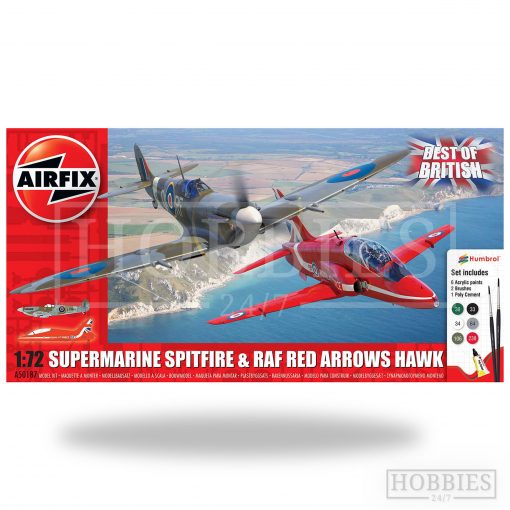 Airfix Best Of British Spitfire And Red Arrows Hawk 1/72 Scale