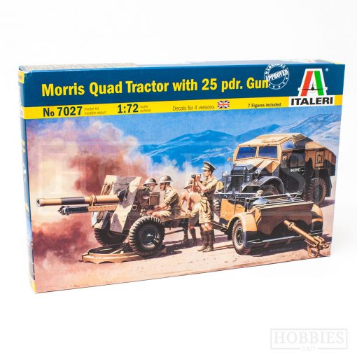 Italeri Morris Quad Tractor 25Pdr Gun 1/72 Scale