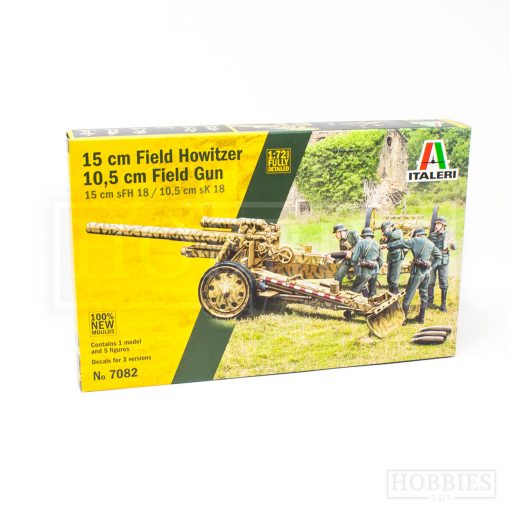 Italeri 15cm Field Howitzer 10.5cm Field Gun 1/72 Scale